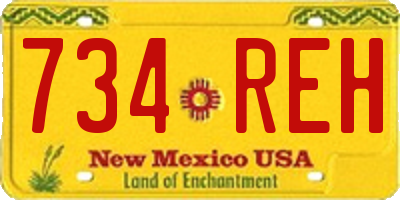 NM license plate 734REH