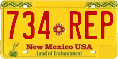 NM license plate 734REP