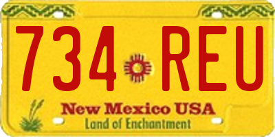 NM license plate 734REU