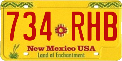 NM license plate 734RHB