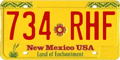 NM license plate 734RHF