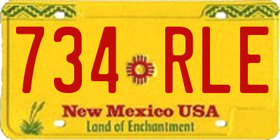 NM license plate 734RLE