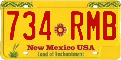 NM license plate 734RMB