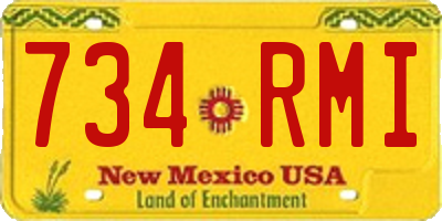NM license plate 734RMI