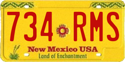 NM license plate 734RMS