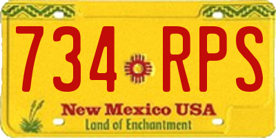 NM license plate 734RPS