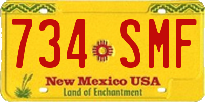 NM license plate 734SMF