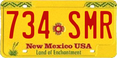 NM license plate 734SMR