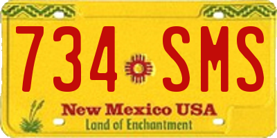 NM license plate 734SMS