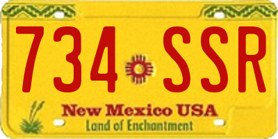 NM license plate 734SSR