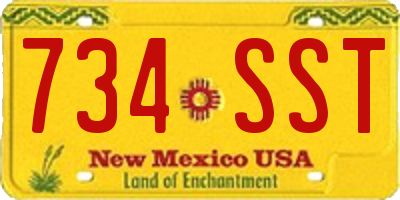NM license plate 734SST