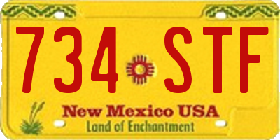NM license plate 734STF