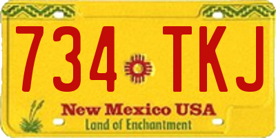NM license plate 734TKJ