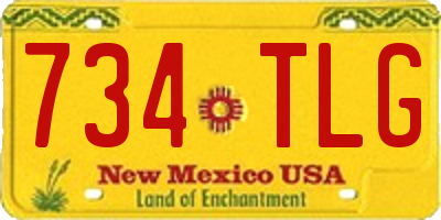 NM license plate 734TLG