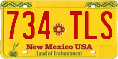 NM license plate 734TLS