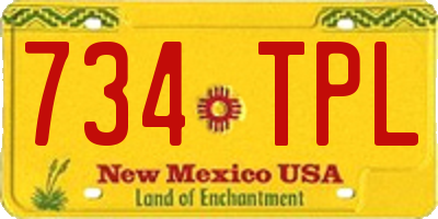 NM license plate 734TPL
