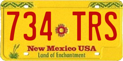 NM license plate 734TRS