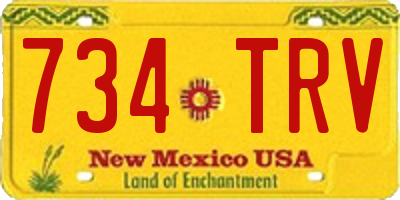 NM license plate 734TRV