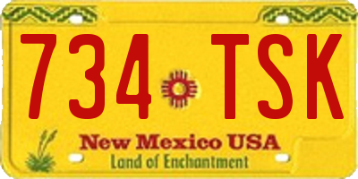 NM license plate 734TSK