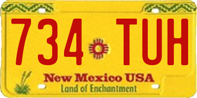 NM license plate 734TUH