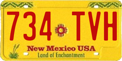 NM license plate 734TVH
