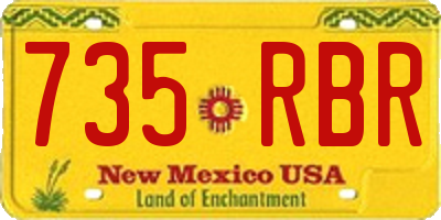 NM license plate 735RBR