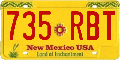 NM license plate 735RBT