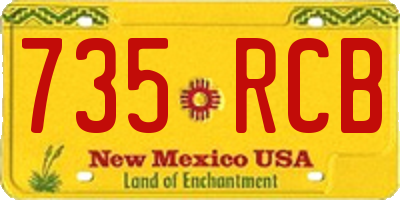 NM license plate 735RCB