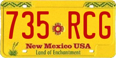 NM license plate 735RCG