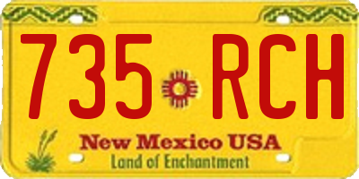 NM license plate 735RCH