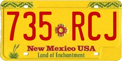 NM license plate 735RCJ