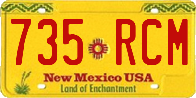 NM license plate 735RCM