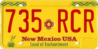 NM license plate 735RCR