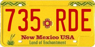 NM license plate 735RDE