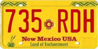 NM license plate 735RDH