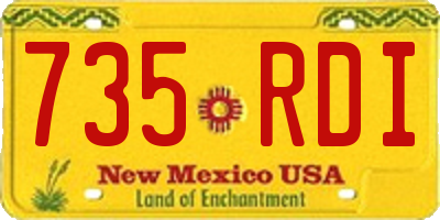 NM license plate 735RDI