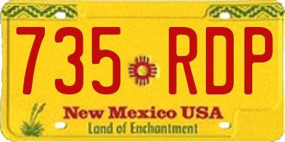 NM license plate 735RDP