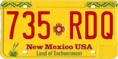 NM license plate 735RDQ