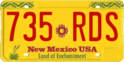 NM license plate 735RDS