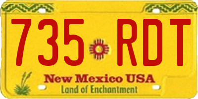 NM license plate 735RDT