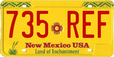 NM license plate 735REF