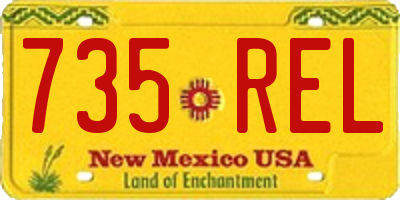 NM license plate 735REL