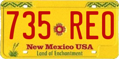 NM license plate 735REO