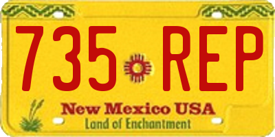 NM license plate 735REP