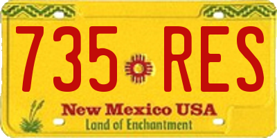 NM license plate 735RES