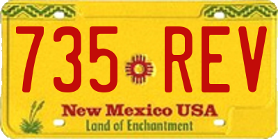 NM license plate 735REV