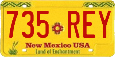 NM license plate 735REY