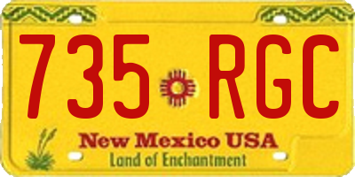 NM license plate 735RGC