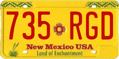 NM license plate 735RGD