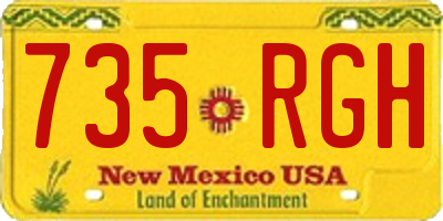 NM license plate 735RGH